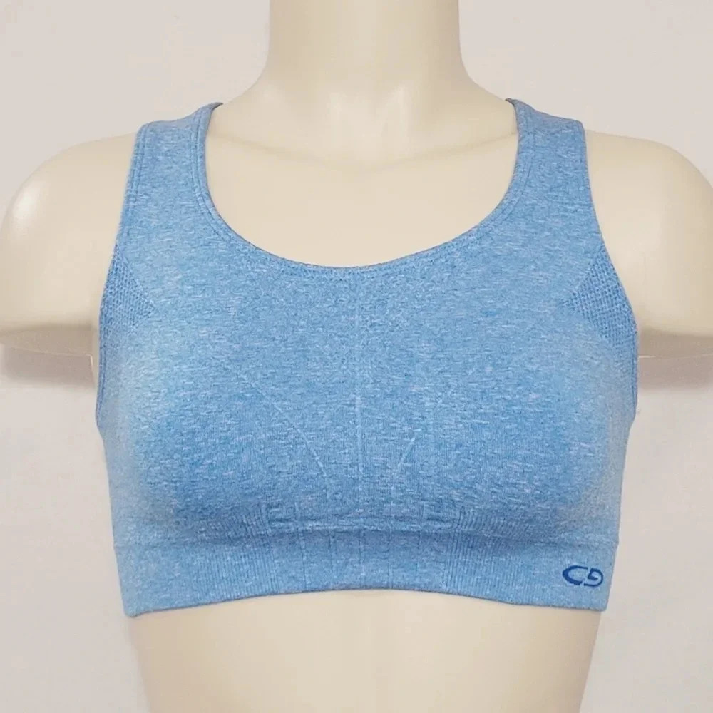 SMALL Champion N9526 Duo Dry Max Racerback Wire Free Sports Bra Blue NWOT